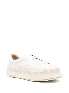 Jil Sander Leren sneakers - Wit