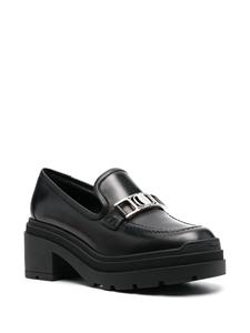 Ferragamo Vara Chain leren loafers - Zwart