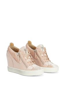 giuseppezanotti Giuseppe Zanotti Addy sneakers met sleehak - Roze