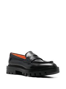 Santoni Loafers met geribbelde zool - Zwart