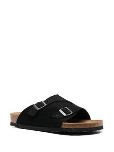 Birkenstock Zürich suède sandalen - Zwart