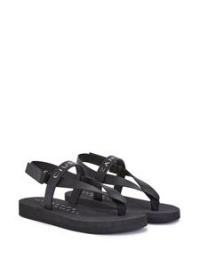 Giuseppe Zanotti Sandalen met logoprint - Zwart