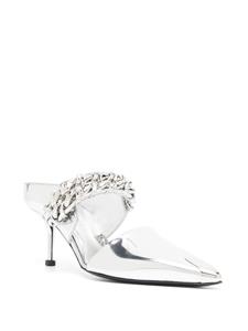 Alexander McQueen Leren muiltjes - Zilver