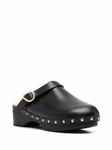 Ancient Greek Sandals Leren klompen - Zwart