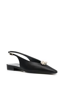 Lanvin Swing slingback muiltjes - Zwart