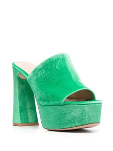Gianvito Rossi Holly chenille muiltjes - Groen
