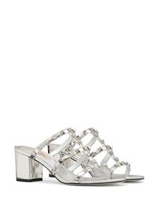 Valentino Rockstud leren slippers - S13