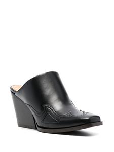 Stella McCartney Muiltjes met vierkante neus - Zwart