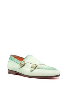 Santoni Gespschoenen met kleurverloop - Groen