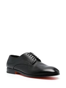 Santoni Leren veterschoenen - Zwart