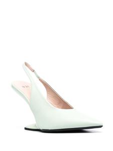 Nº21 Leren slingback pumps - Groen