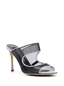 Sergio Rossi Pumps met mesh detail - Paars