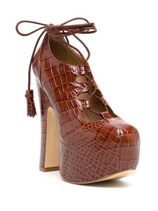 Vivienne Westwood Ghillie pumps met plateauzool - Bruin