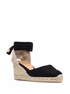 Castañer Carina espadrilles met sleehak - Zwart