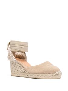 Castañer Carina espadrilles met sleehak - Beige