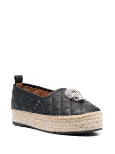 Philipp Plein Espadrilles verfraaid met doodskop - Zwart
