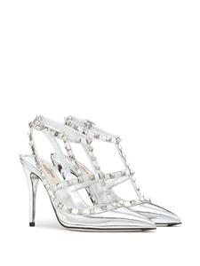 Valentino Rockstud pumps met enkelbandje - Zilver