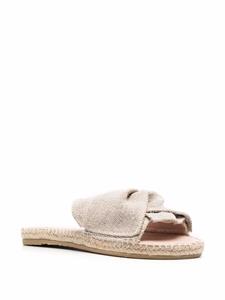 Manebi Espadrilles met open neus - Beige