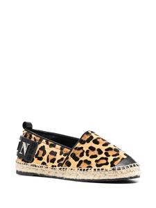 Philipp Plein Espadrilles met luipaardprint - Bruin