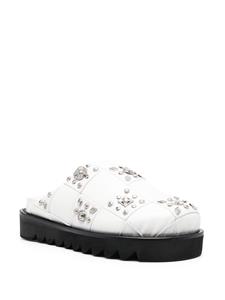 Toga Pulla Slippers verfraaid met studs - Wit