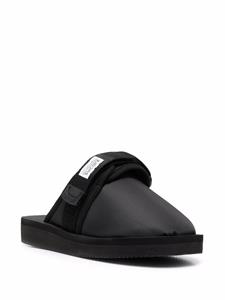 Suicoke Slippers met logopatch - Zwart