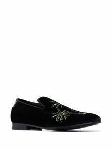 Philipp Plein Palm loafers met borduurwerk - Zwart