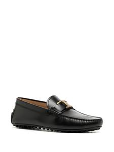 Tod's Loafers met logoplakkaat - Zwart