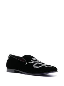 Philipp Plein Loafers met slangenprint - Zwart