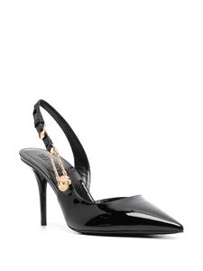 Versace Safety Pin 85mm slingback pumps - Zwart