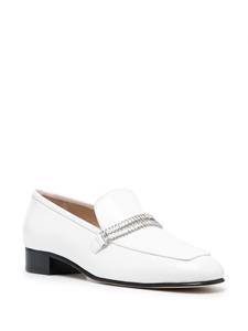 Stuart Weitzman crystal embellished loafers - Wit