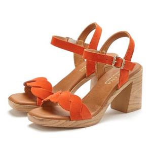 Lascana Sandalette, aus weichem Leder mit Blockabsatz