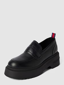 Tommy Jeans Pennyloafers van leer met labeldetail, model 'AVA'