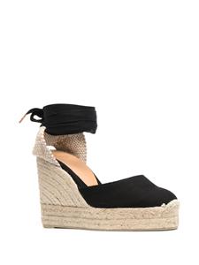 Castañer Carina espadrilles met sleehak - Zwart