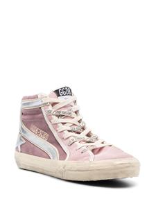 Golden Goose Slide high-top suede sneakers - Roze