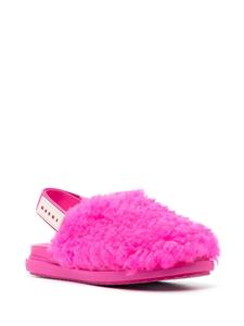 Marni calf-hair mules - Roze