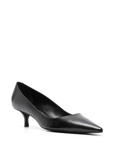 Stuart Weitzman Kitten slip-on leather pumps - Zwart