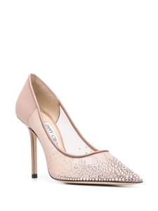 Jimmy Choo Love 85mm crystal-embellished pumps - Roze