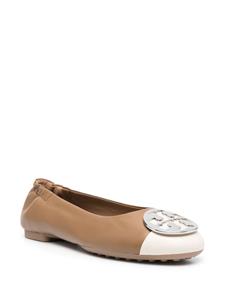 Tory Burch Claire leather ballerina shoes - Bruin