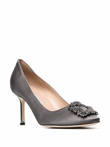 Manolo Blahnik Hangisi pumps met juwelen - Grijs