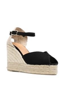 Castañer Carol espadrilles met sleehak - Zwart