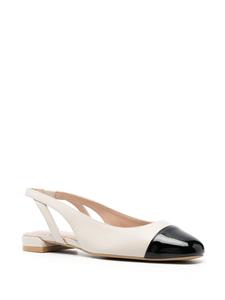 Stuart Weitzman cut-out slingback ballerina shoes - Zwart