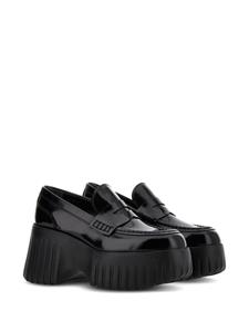 Hogan H-Stripes loafers met plateauzool - Zwart