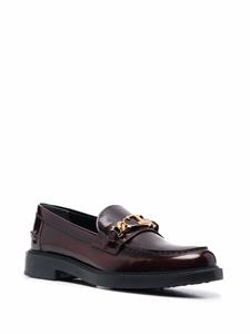 Tod's Loafers met logoplakkaat - Rood