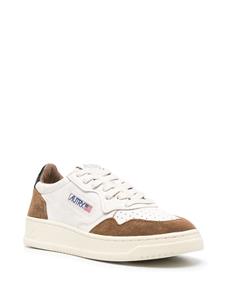 Autry panelled perforated leather sneakers - Wit