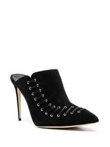 Manolo Blahnik Cheope suède muiltjes - Zwart