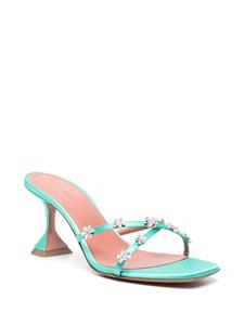 Amina Muaddi Lily 95mm crystal-embellished mules - Geel