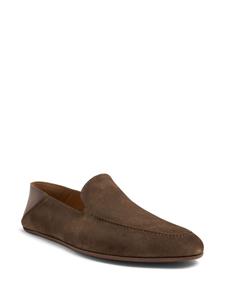 Magnanni Heston almond-toe leather slippers - Bruin