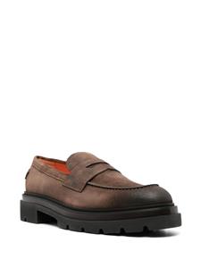 Santoni Suède loafers - Bruin