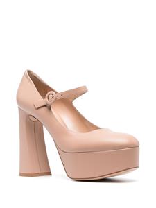 Gianvito Rossi Mary Jane pumps met plateauzool - Beige