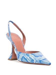 Amina Muaddi Holli 100mm slingback pumps - Blauw